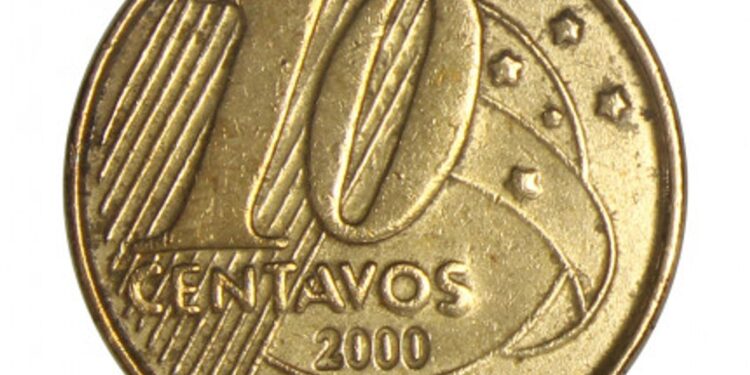 Moeda rara de 10 centavos de 2000
