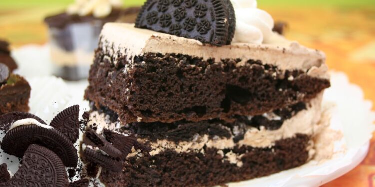 bolo de biscoito Oreo
