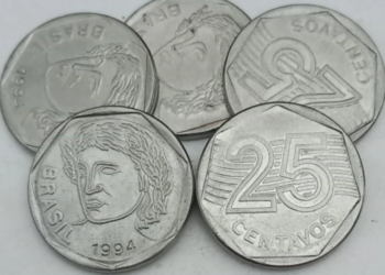 Moeda de 25 centavos valiosa: Conheça o modelo que pode ultrapassar R$ 3.000