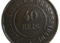 Moeda antiga valiosa de 40 réis