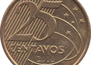 Moeda valiosa de 25 centavos de 2010
