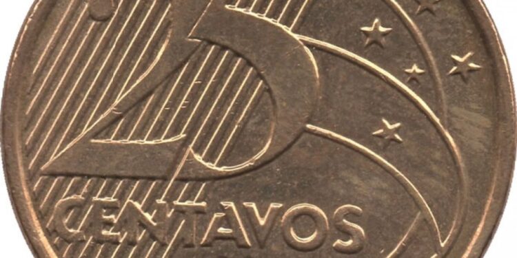 Moeda valiosa de 25 centavos de 2010