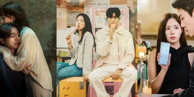 Montagem com três doramas populares disponíveis na Netflix em fevereiro