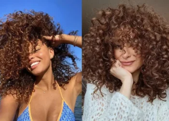 Mulheres com cabelos cacheados volumosos mostrando como conquistar cachos cheios e definido